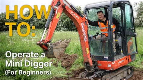 how to operate a mini excavator|mini excavator controls run through.